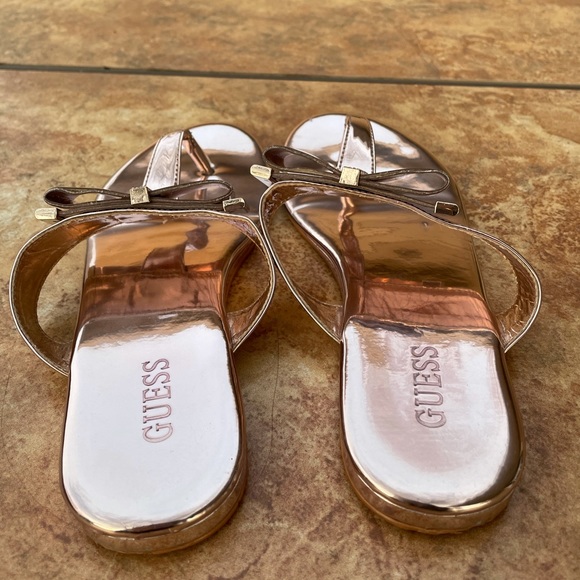 Guess Rose Gold Sandals with Bow - Picture 11 of 15